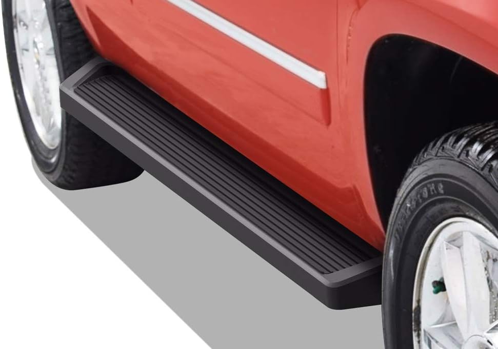 APS iBoard Running Board 4in Black Compatible with Chevy Tahoe GMC Yukon 2000-2020 4Dr (Exclude Z71 Denali Yukon XL) (Nerf Bars Side Steps Side Bars)