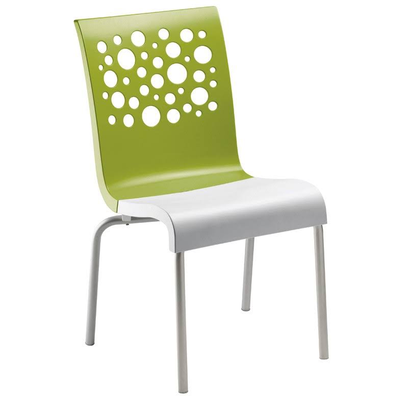Grosfillex Tempo Fern Green Stackable Interior Chair | White