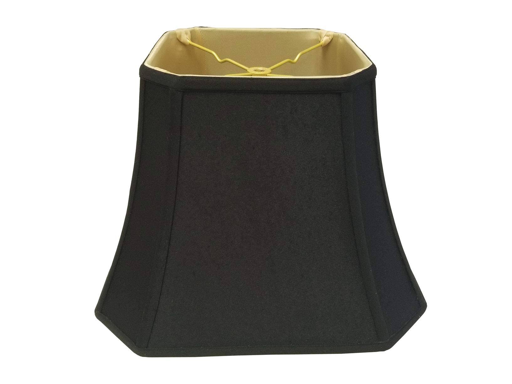 Royal Designs Square Cut Corner Bell Black Lamp Shade, 5 x 10 x 8.75