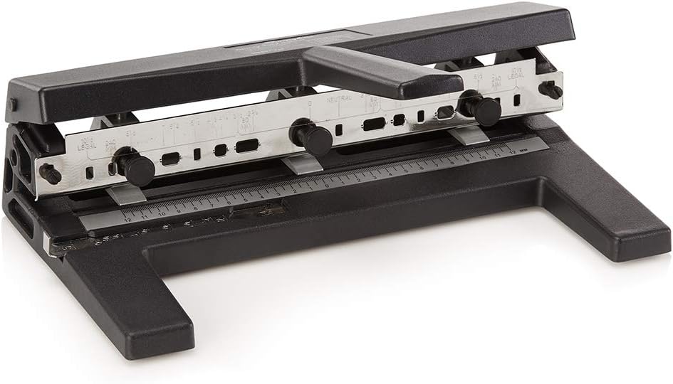 Swingline Hole Punch, Heavy Duty Hole Puncher, Adjustable, 2-7 Holes, 40 Sheet Punch Capacity, Black (74440)