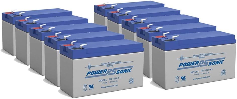 PS-1270 - POWER-SONIC 12V 7AH SLA BATTERY - PACK OF 10