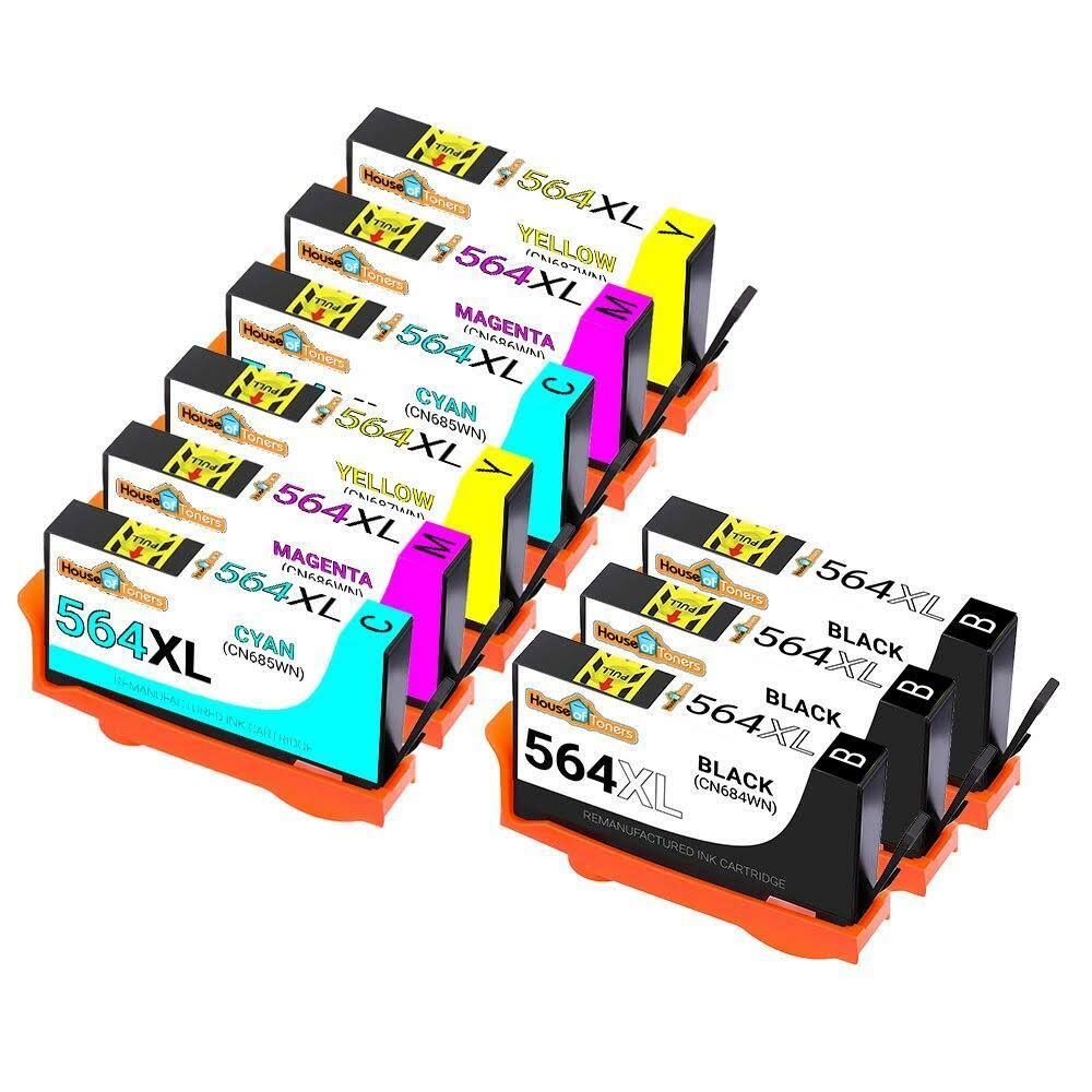 9pk HP 564XL Hy Remanufactured Ink Cartridge - 2 Sets + 1 Black
