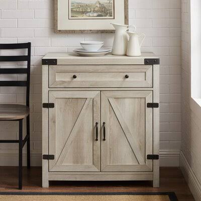 Adalberto 2 Door Accent Cabinet Color: White Oak