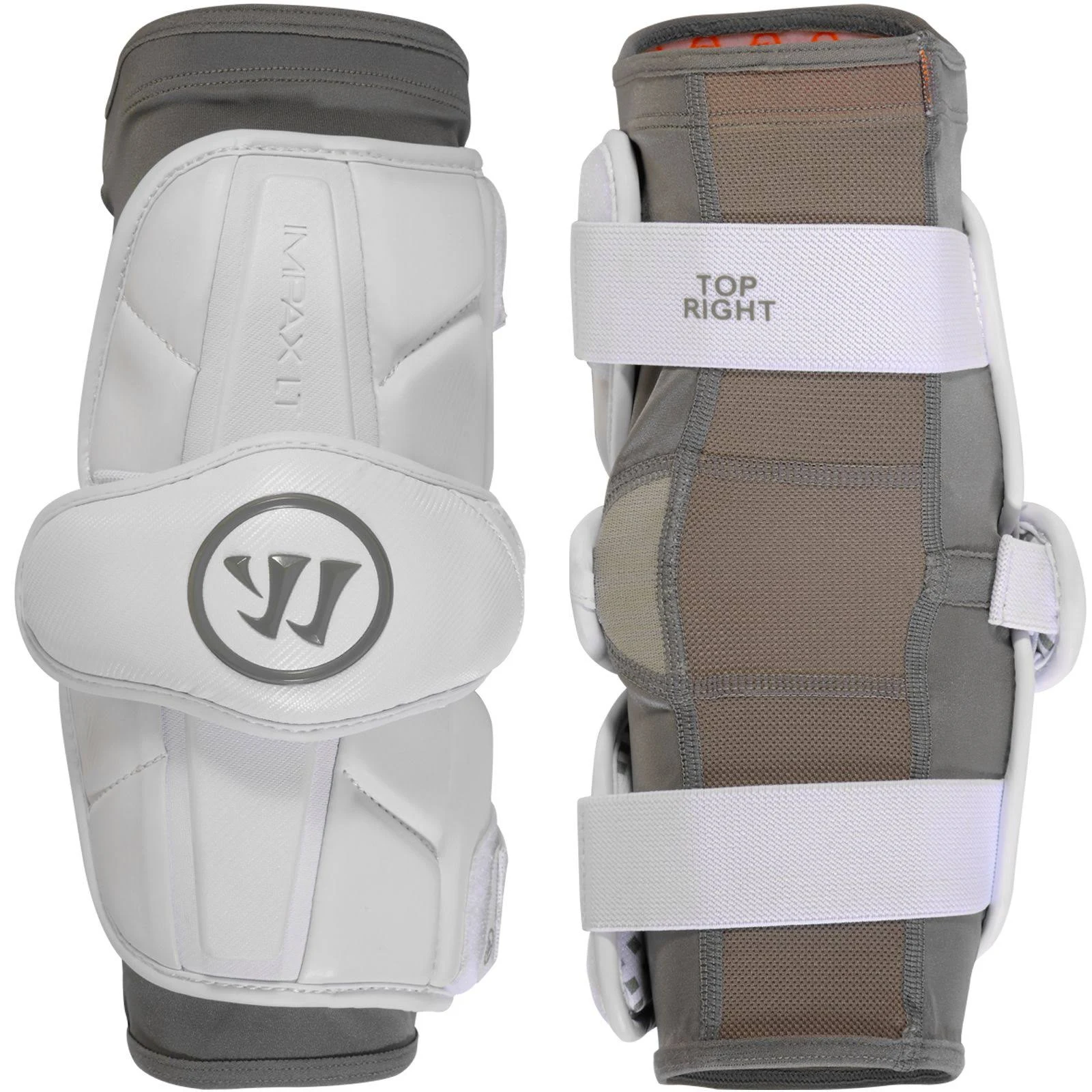 Warrior Burn Pro Lacrosse Arm Pads, Large, White