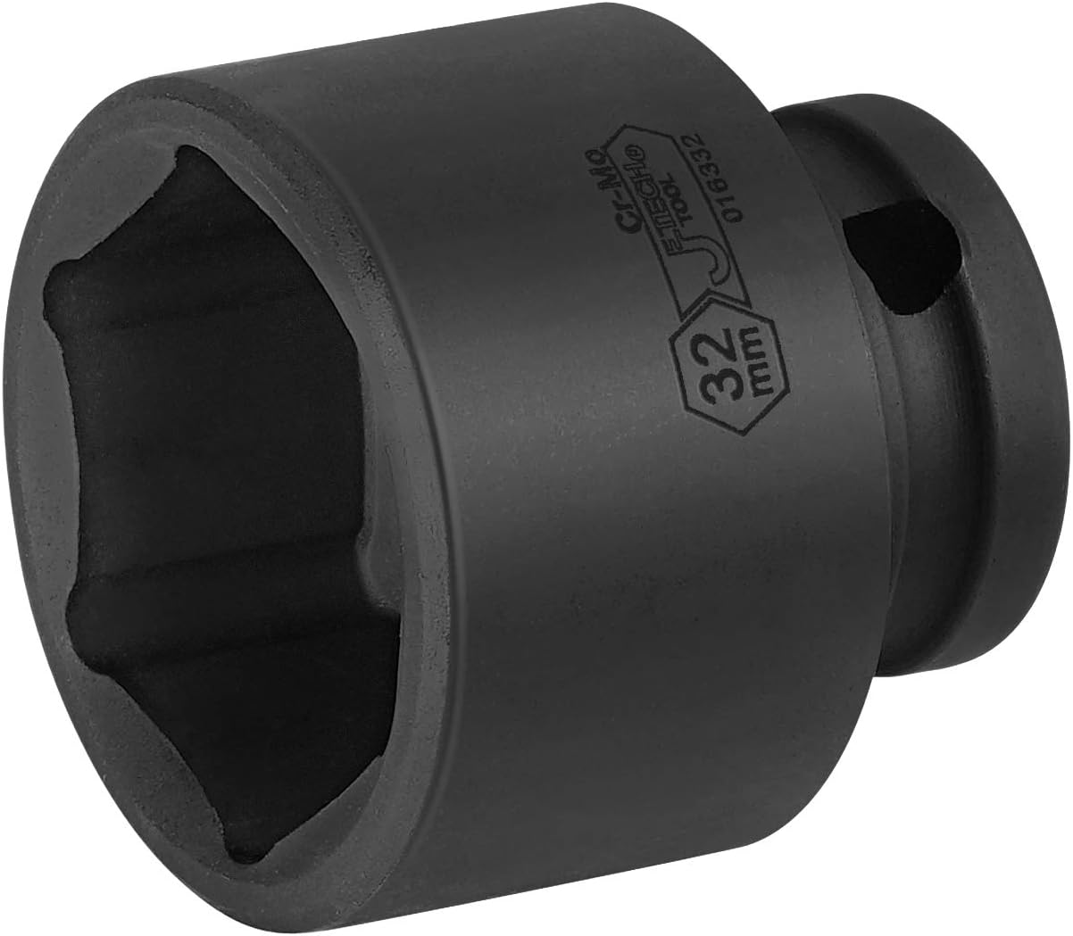 Jetech 1/2 Inch Drive 32mm Standard Impact Socket, Made with Chrome Molybdenum Alloy Steel, Heat Treated, 6-Point Design, Metric