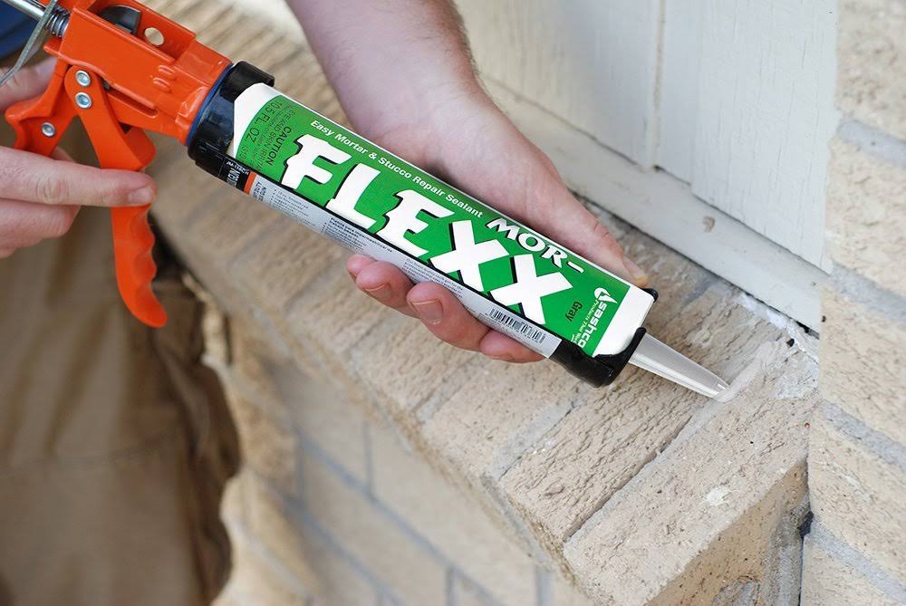 Sashco 15020 Mor-Flexx Caulking for Mortar, 10.5 Ounce Cartridge, Gray (Pack of 12)