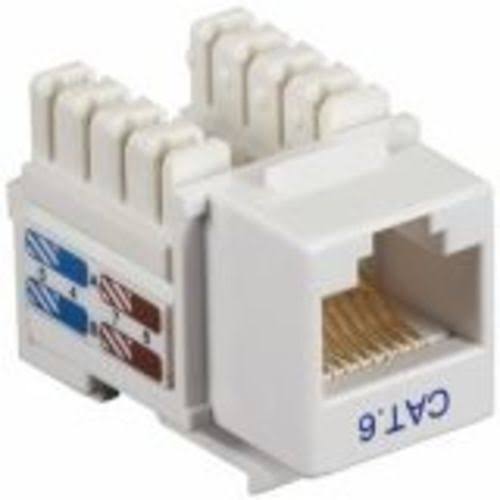 Black Box Cat6 Value Line Keystone Jack, White, 25-Pack