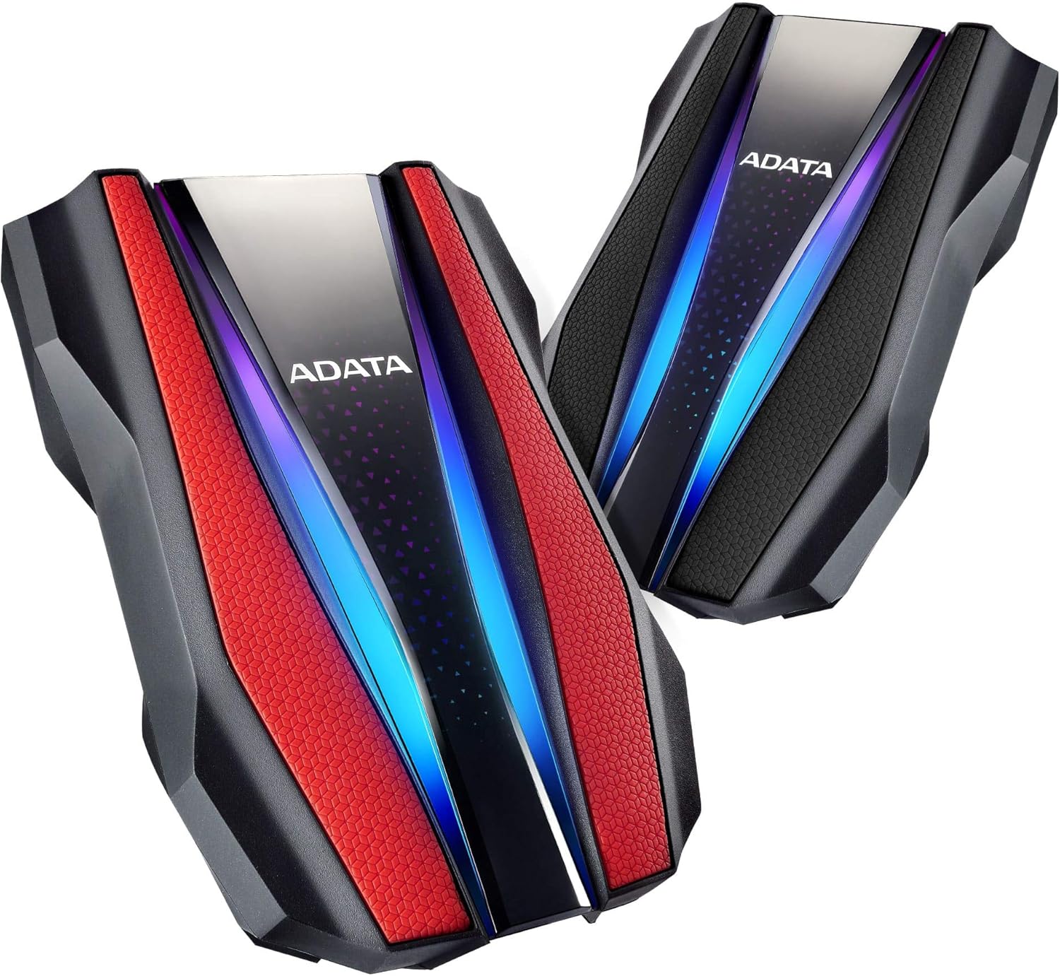 ADATA HD770G 2TB RGB USB 3.2 IP68 Waterproof Dropproof Dustproof External HDD Black (AHD770G-2TU32G1-CBK) Pack of 2