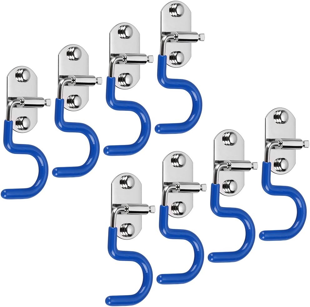 Sumnacon Mop Broom Holder Organizer, 8 Pcs S-Type Wall Mounted Cleaning Tools Organizer, Space Saver Brooms Mops Rakes Holder, Stainless Steel Heavy Duty Broom Mop Handle Holder for Kitchen Garage