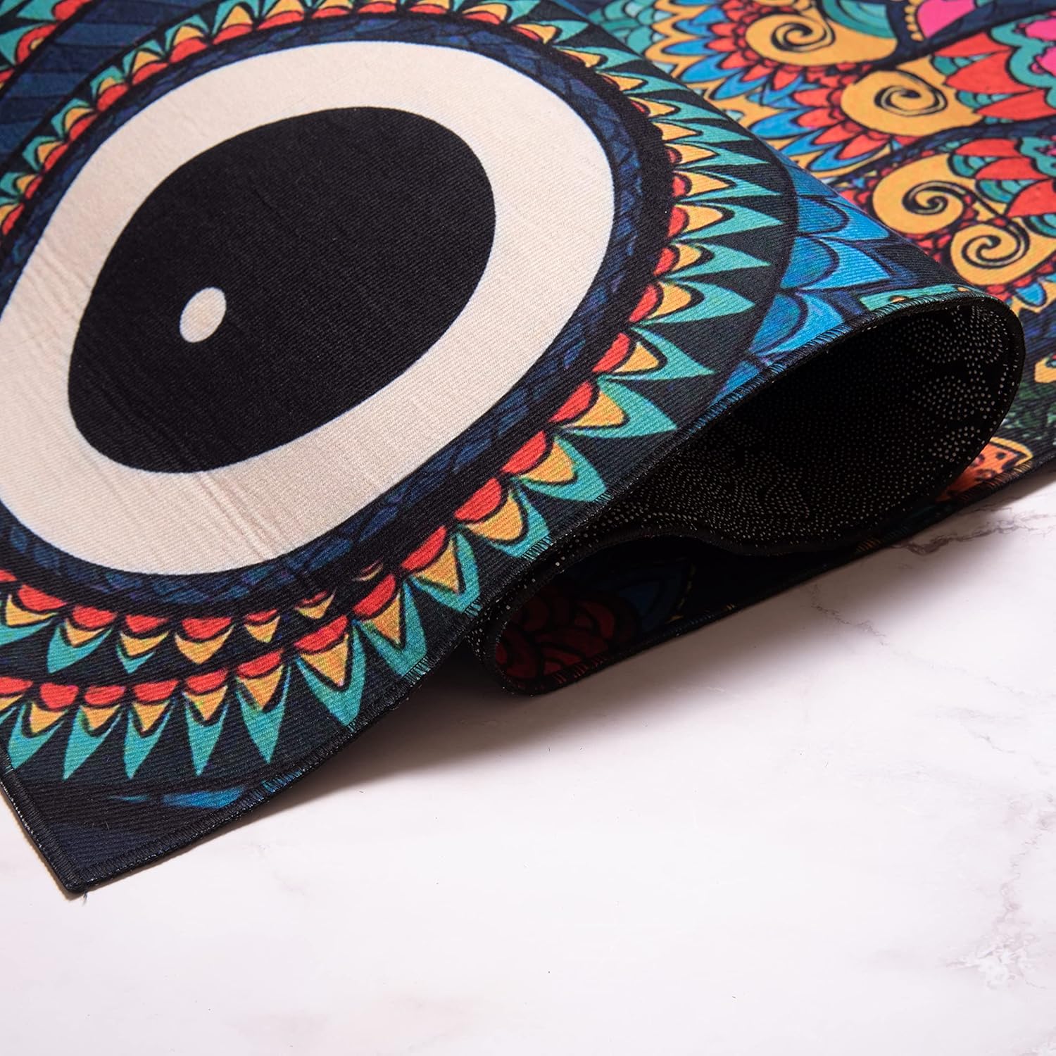 Love Peace Sun Heart Hippie Boho Rectangle Rug Carpet Mat Living Room Bedroom (Square 59