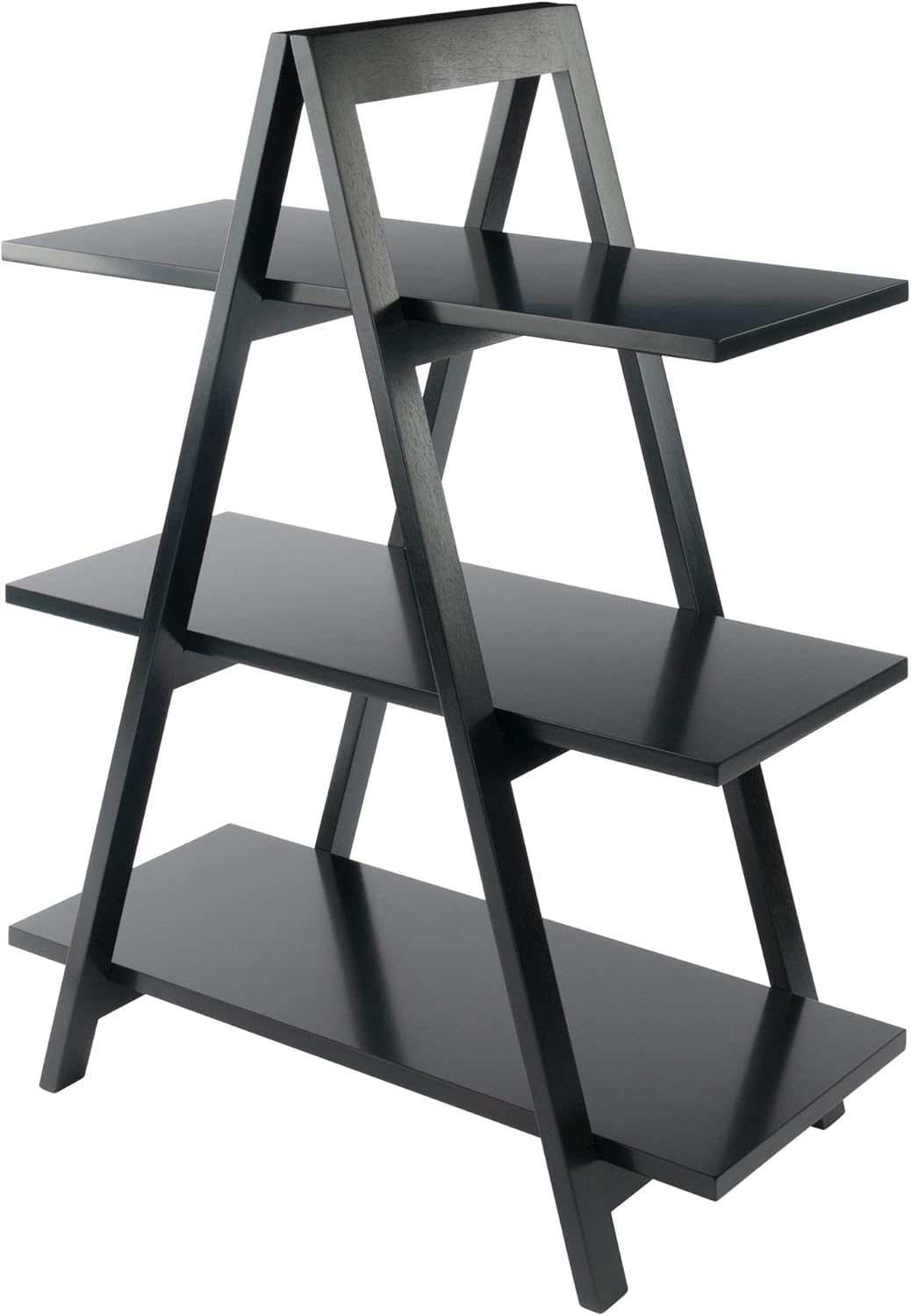 Winsome Wood Aaron Shelving, Black Pack of 2