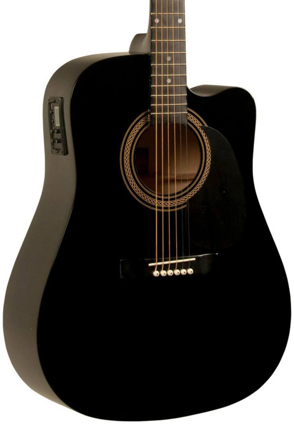Rogue RA-090 Dreadnought Cutaway Acoustic-Electric Guitar Black