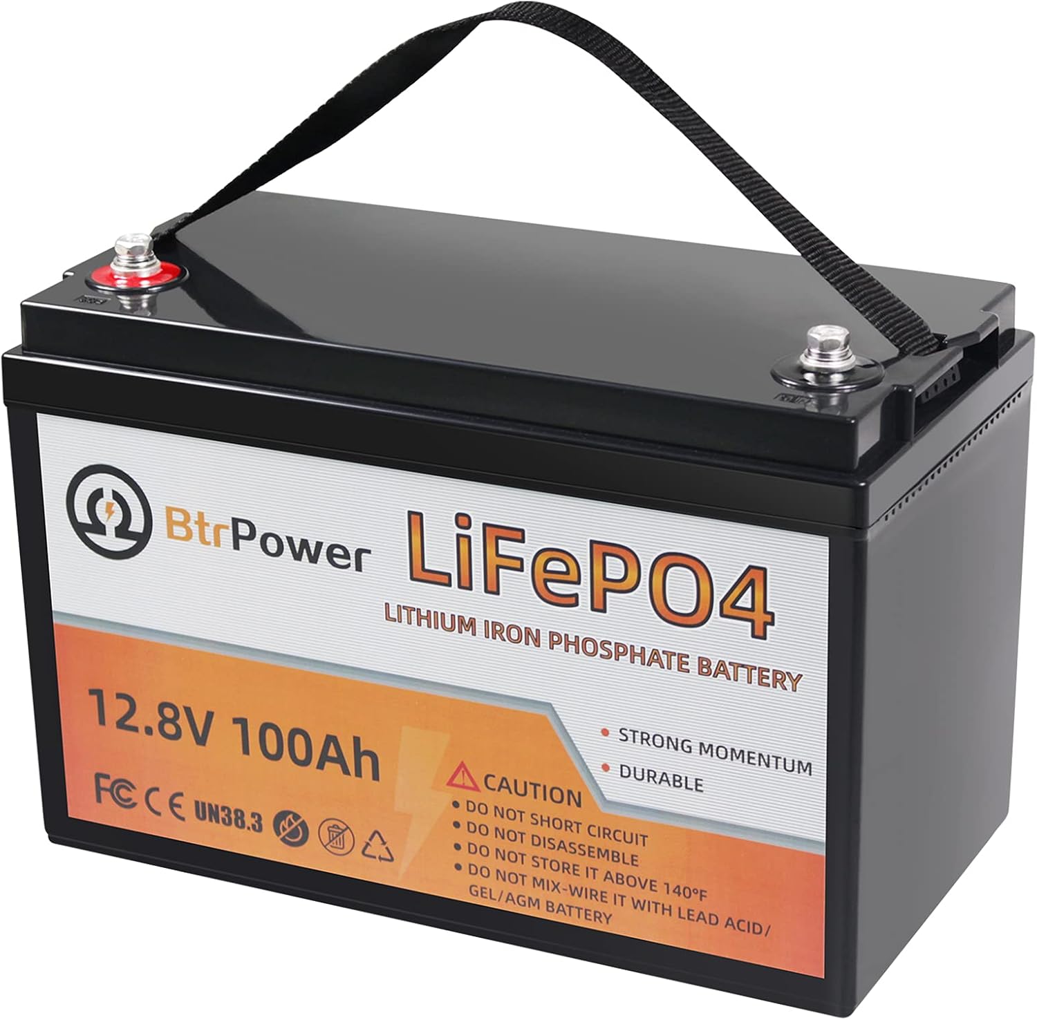 12V 100Ah LiFePO4 Deep Cycle Rechargeable Battery Pack Built-in 100A BMS 5000-7000 Cycles Perfect for RV Solar Marine Overland Off-Grid Application (12V 100Ah)