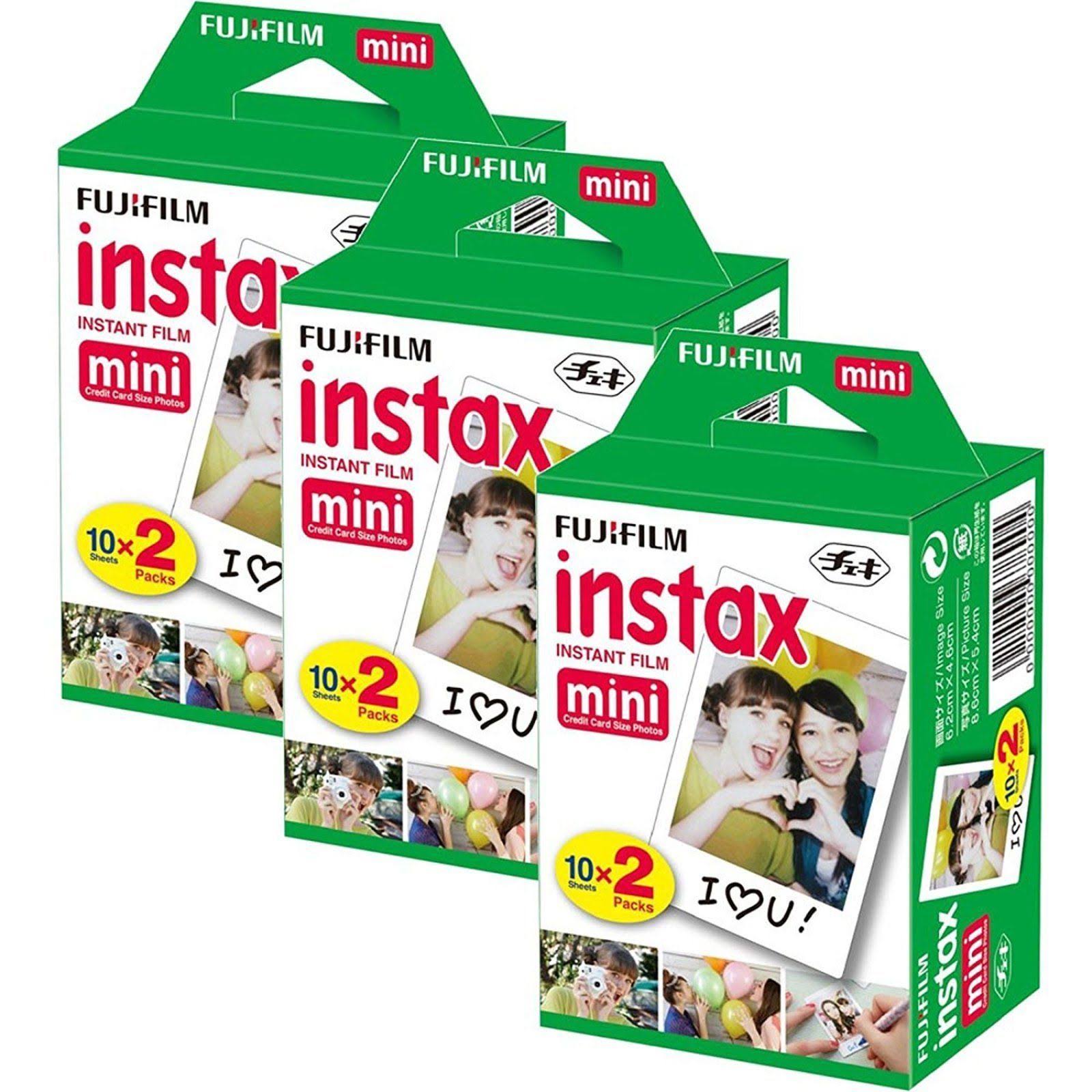 Fujifilm Instax Mini 9 u0026 Mini 8 Camera Accessory Kit Includes - Fuji Instant Film 60 Sheets + Over 60 Pcs Premium Bundle for