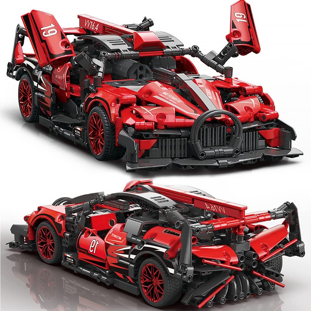 Mesiondy Sports Car Building Blocks Toys Boys or Adults Kits，1:14 MOC Building Set Raceing Car Model ,Cars for Boys Age 12-16 8-14，(1373 Pieces)&hellip;