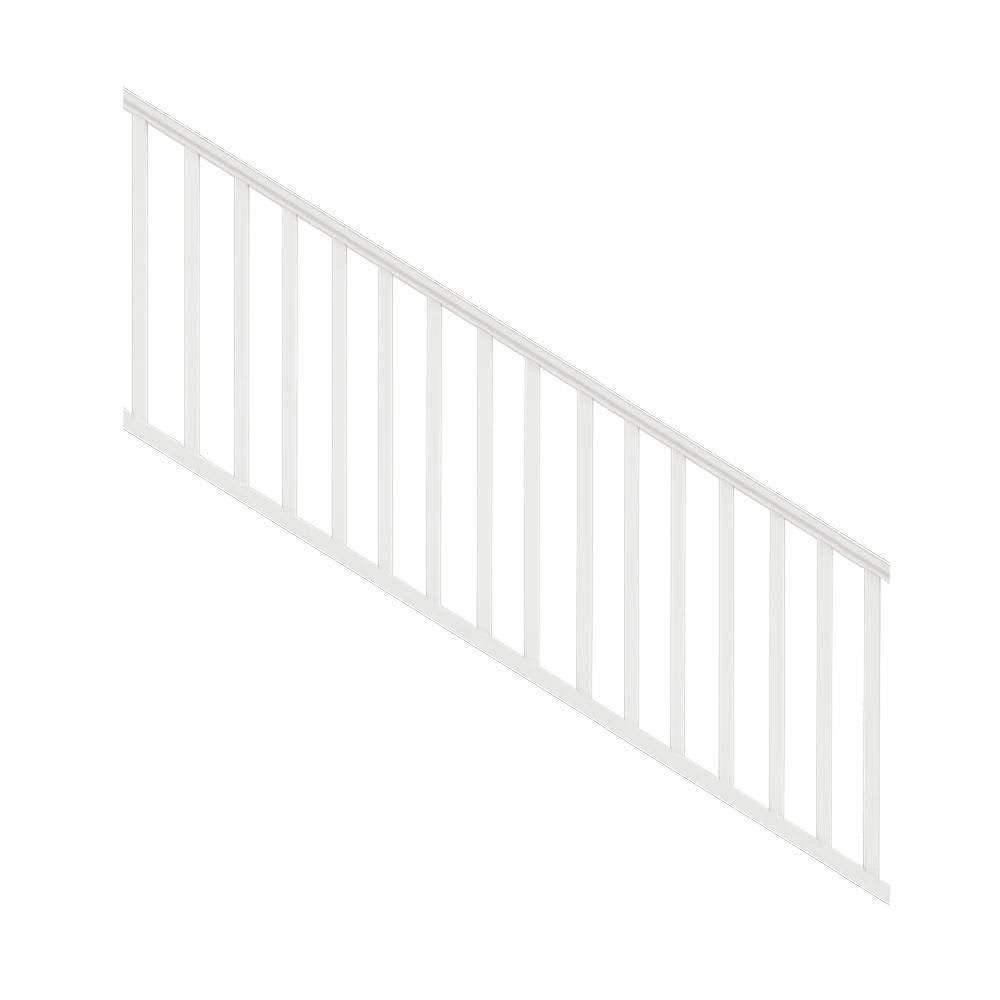 Veranda Traditional 8 ft. x 36 in. White Rail Stair Kit Without Brackets 73025682