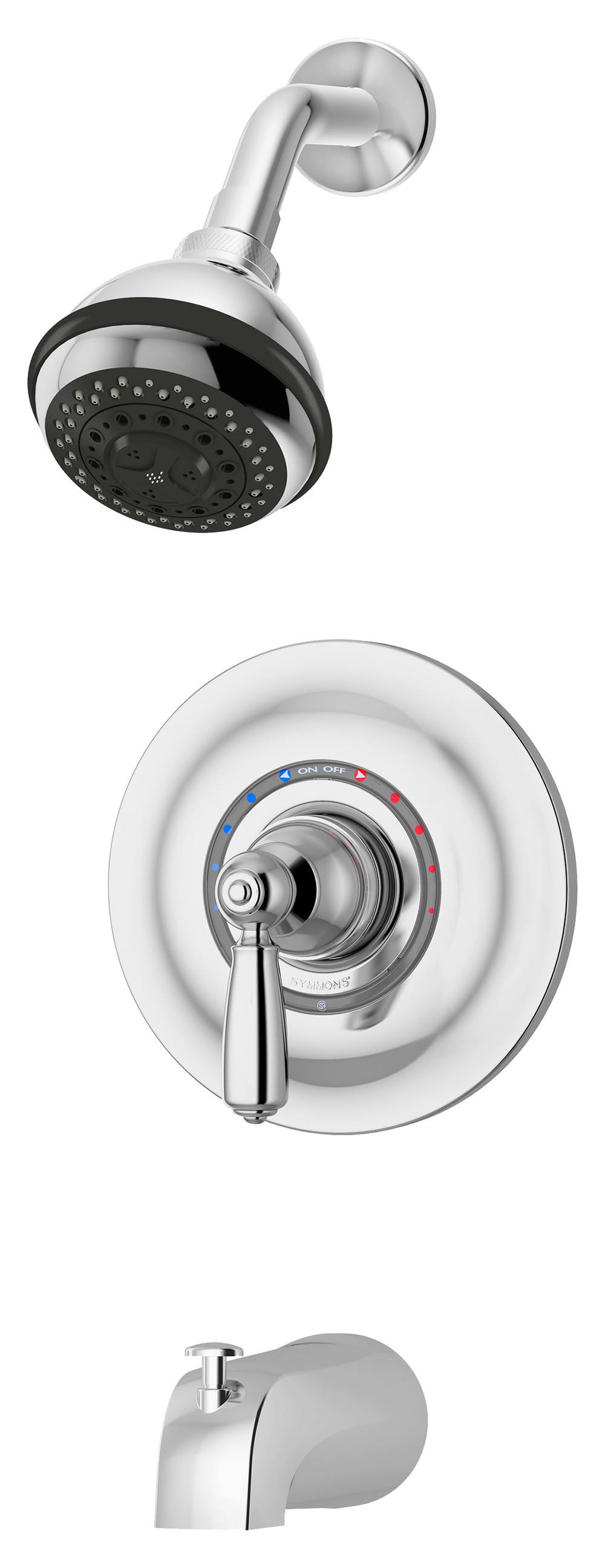 Symmons 4702-1.5-TRM Allura Tub and Shower Trim Package with 1.5 GPM - Chrome