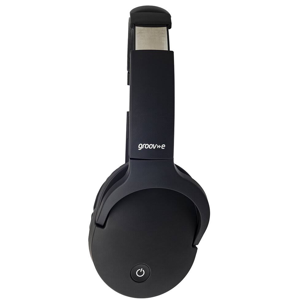 Groov-e GVBT1100BK Wireless Bluetooth Headphones with Active Noise Cancelling - Black