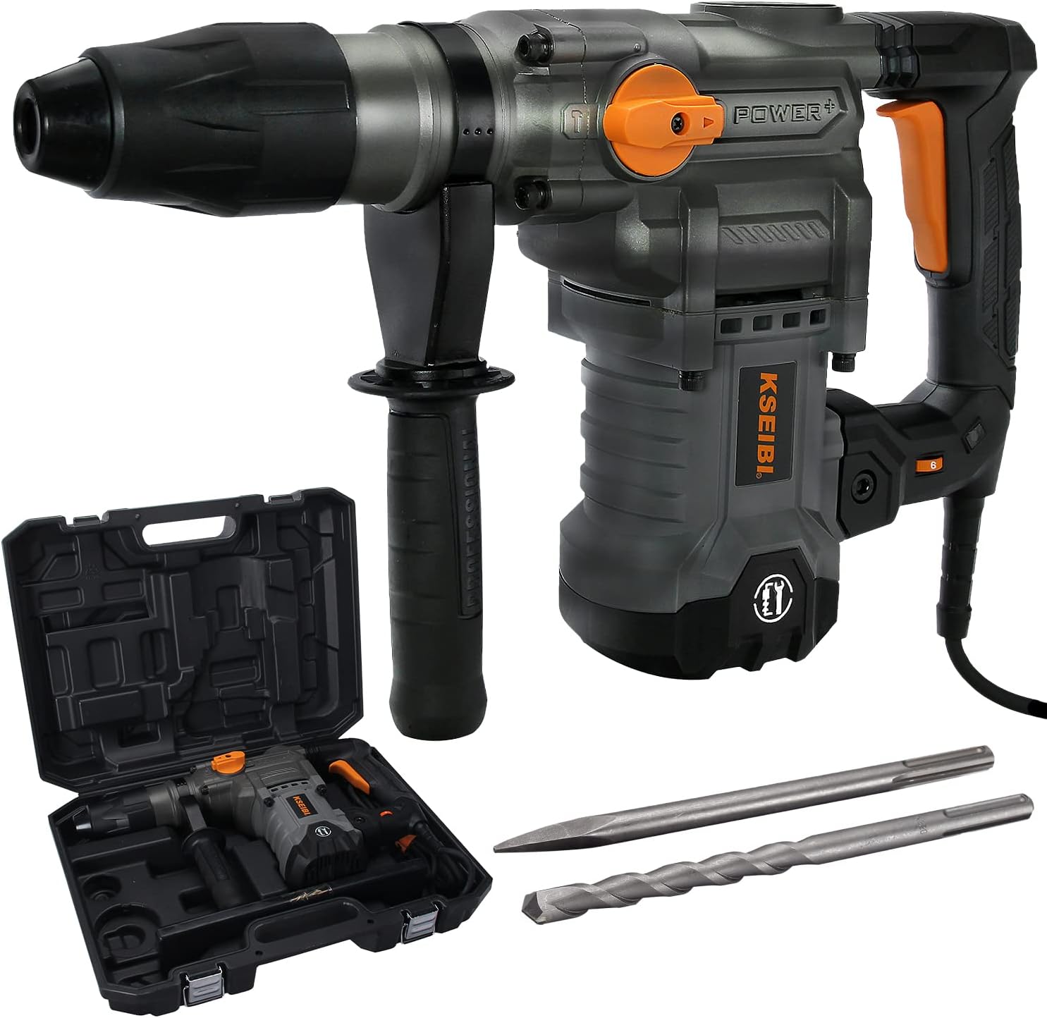 KSEIBI SDS MAX Demolation Rotary Hammer Drill 1-5/8 Inch Concrete Bracker 13Amp (KBH 9-40)
