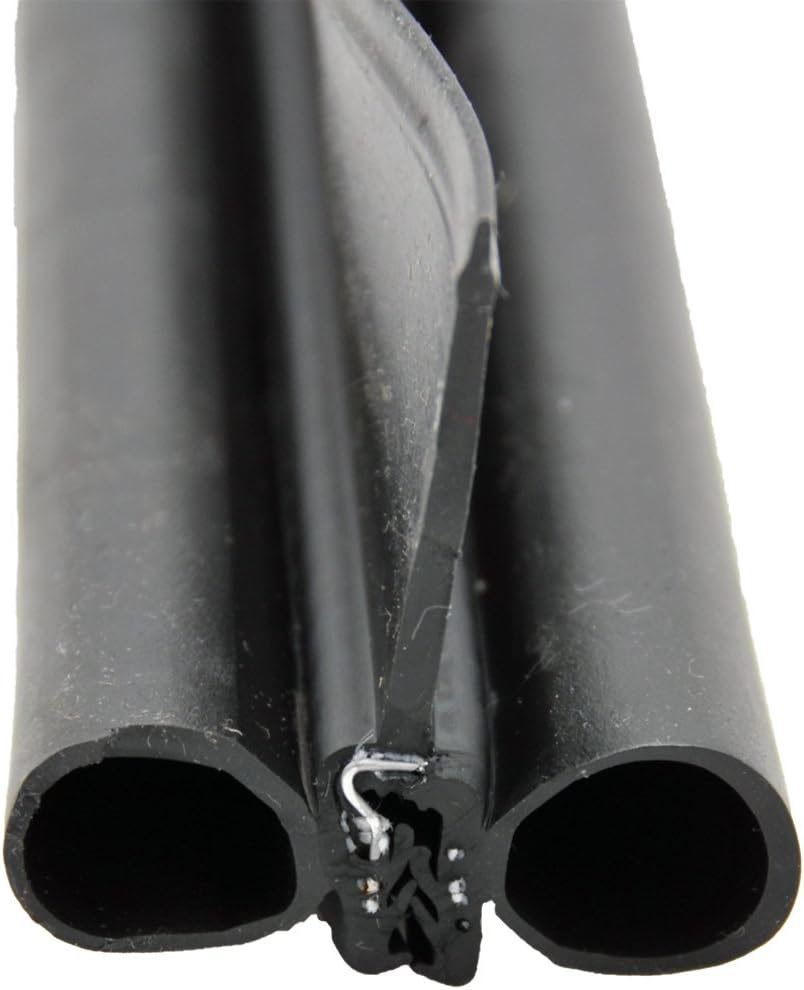 AP Products 018-478 Double Bulb Seal with Slide-On Clip , Black