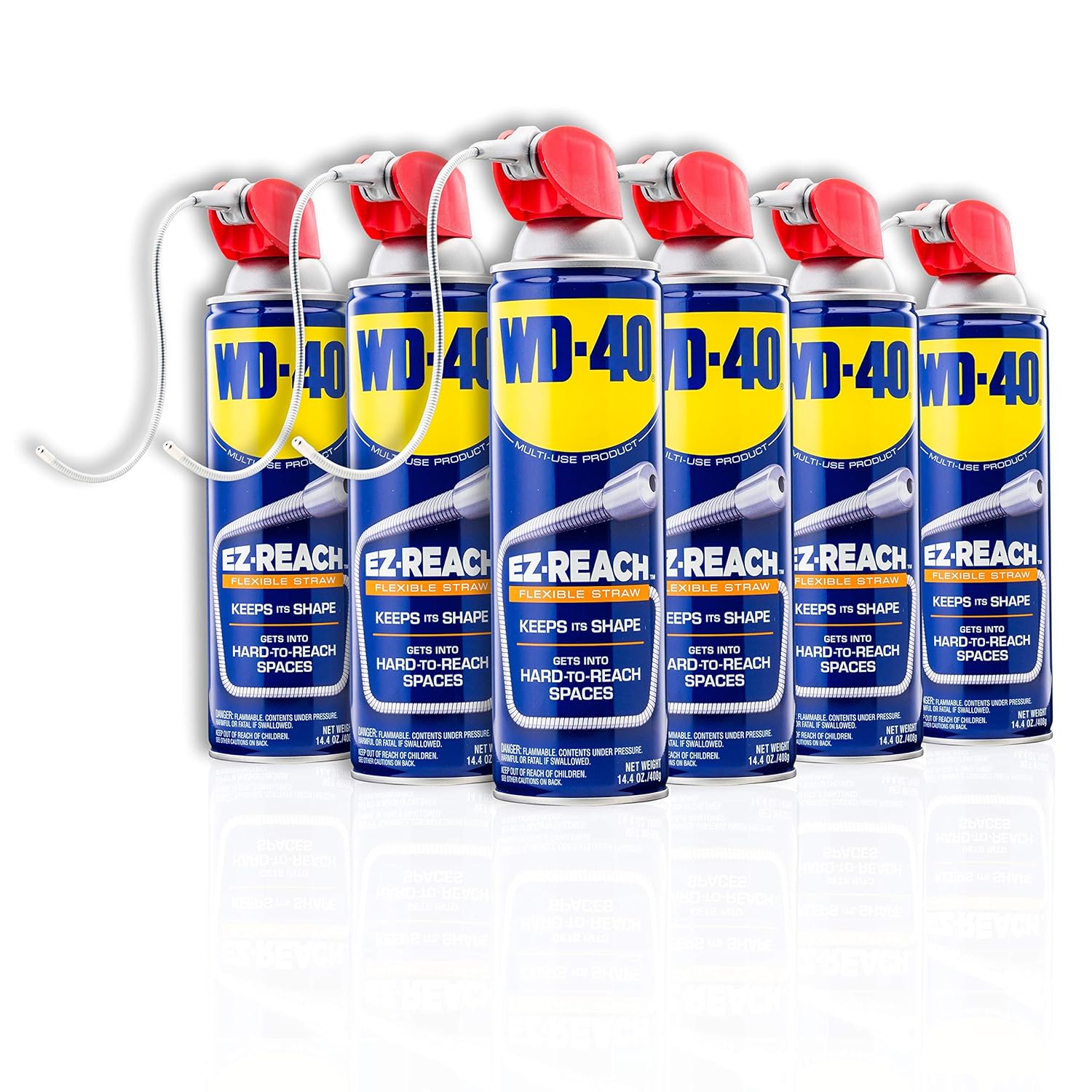 WD-40 EZ Reach Flexible Straw Lubricant,14.4 oz. (6 Pack) Pack of 2