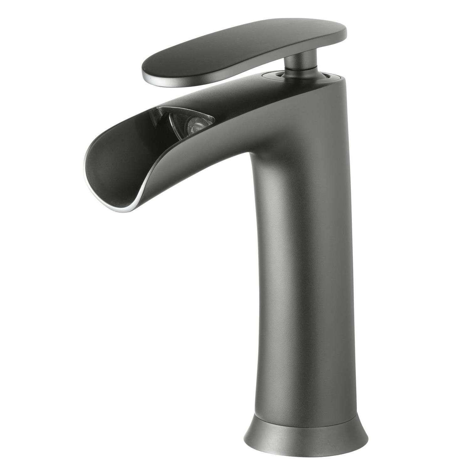 Tosca Single Handle 4x22 Centerset LED Bathroom Faucet with Pop-Up Drain and Deck Plate in Matte Black 82101289