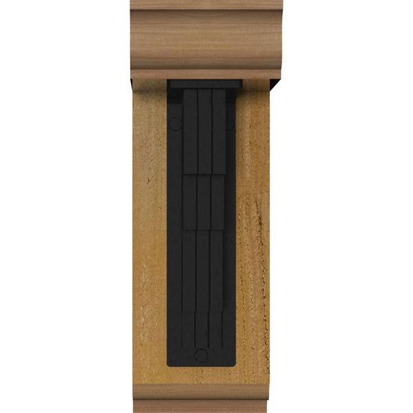 Ekena Millwork 4 inchw x 9 1/2 inchd x 12 inchh Eris Traditional Ironcrest Rough Sawn BRACKET, Western Red Cedar (2 inchw x 5 1/