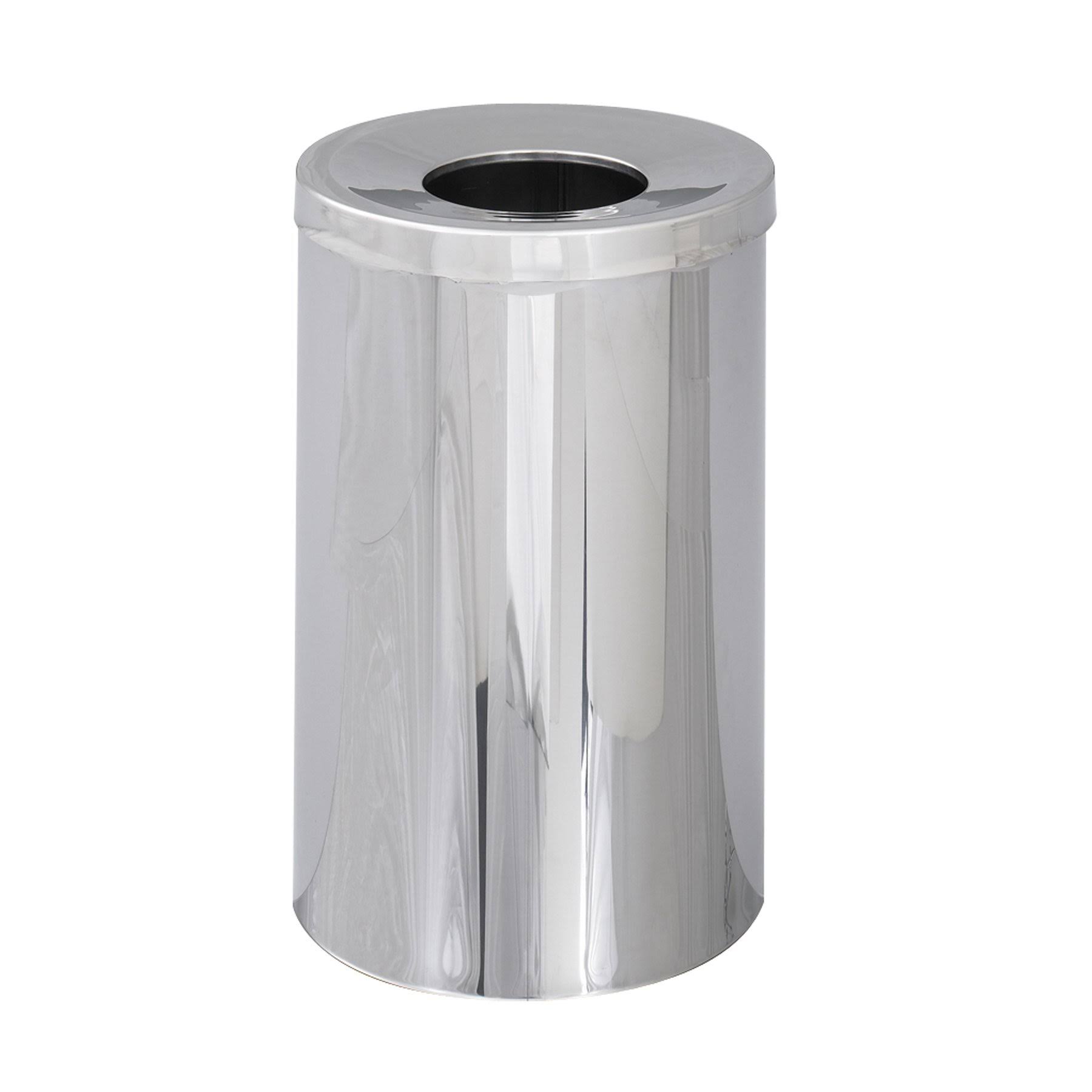 Safco Products 9695 Reflections by Safco Open Top Waste Receptacle, Chrome