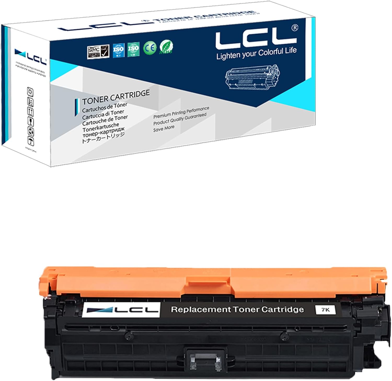 LCL Remanufactured Toner Cartridge Replacement for HP 307A CE742A CP5225 CP5225n CP5225dn (1-Pack Yellow) Pack of 2