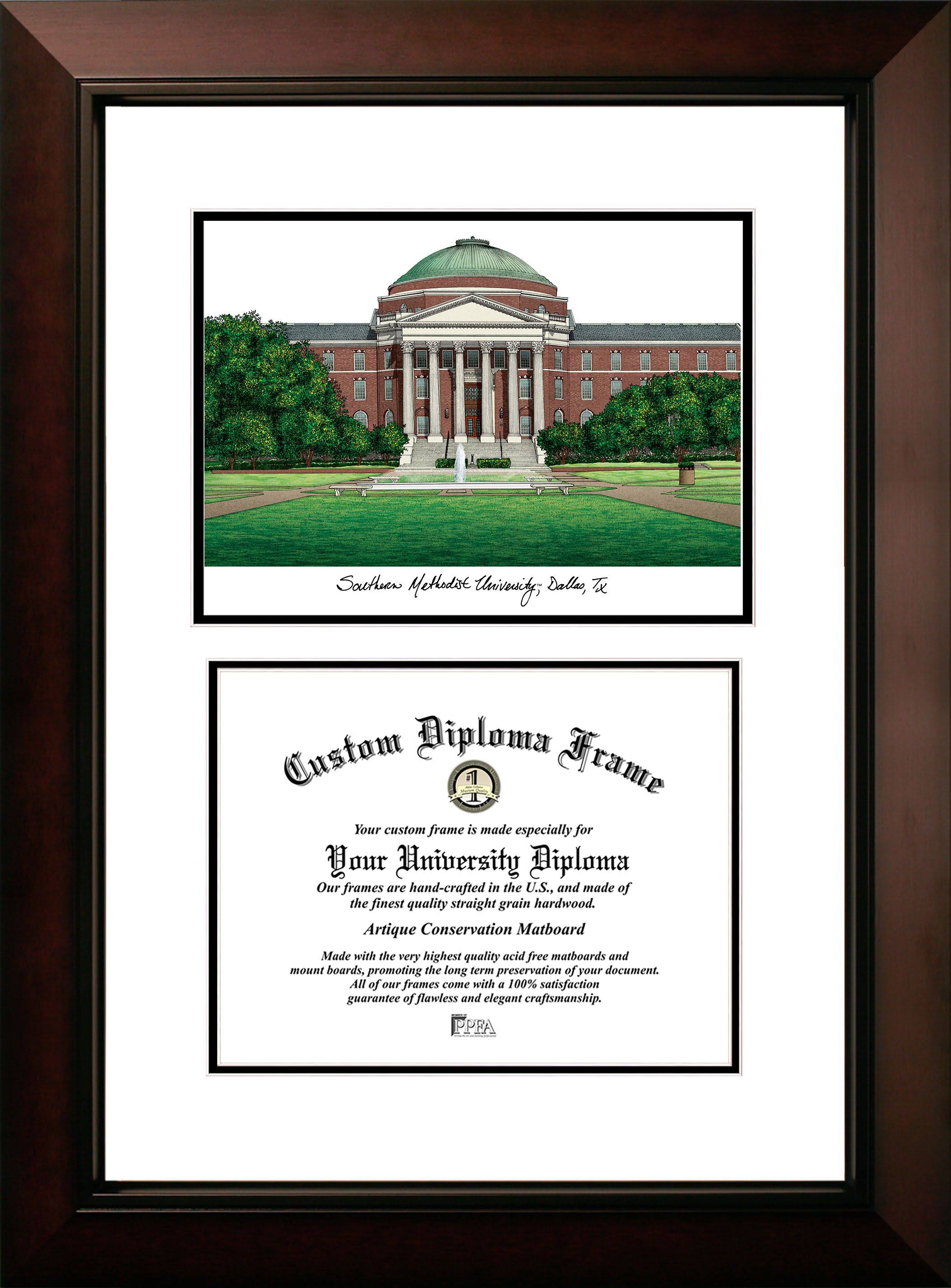 Southern Methodist University Legacy Scholar Diploma Frame