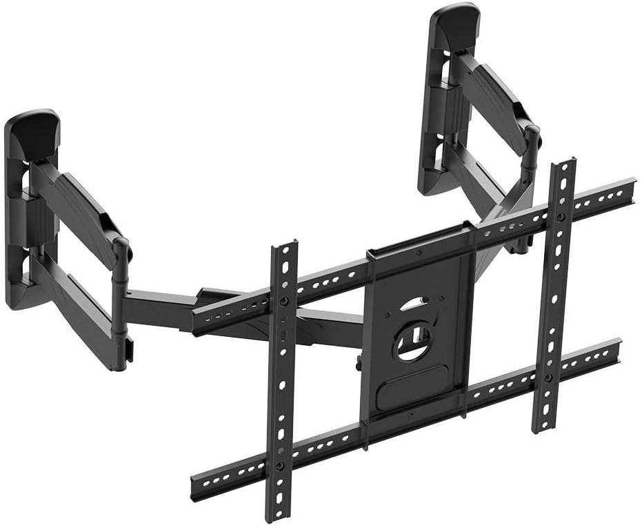 Monoprice Cornerstone Series Full-Motion Articulating TV Wall Mount Bracket - for TVs 37in to 70in Max Weight 99lbs VESA Patterns Up to 600x400 Rotating Black Pack of 2