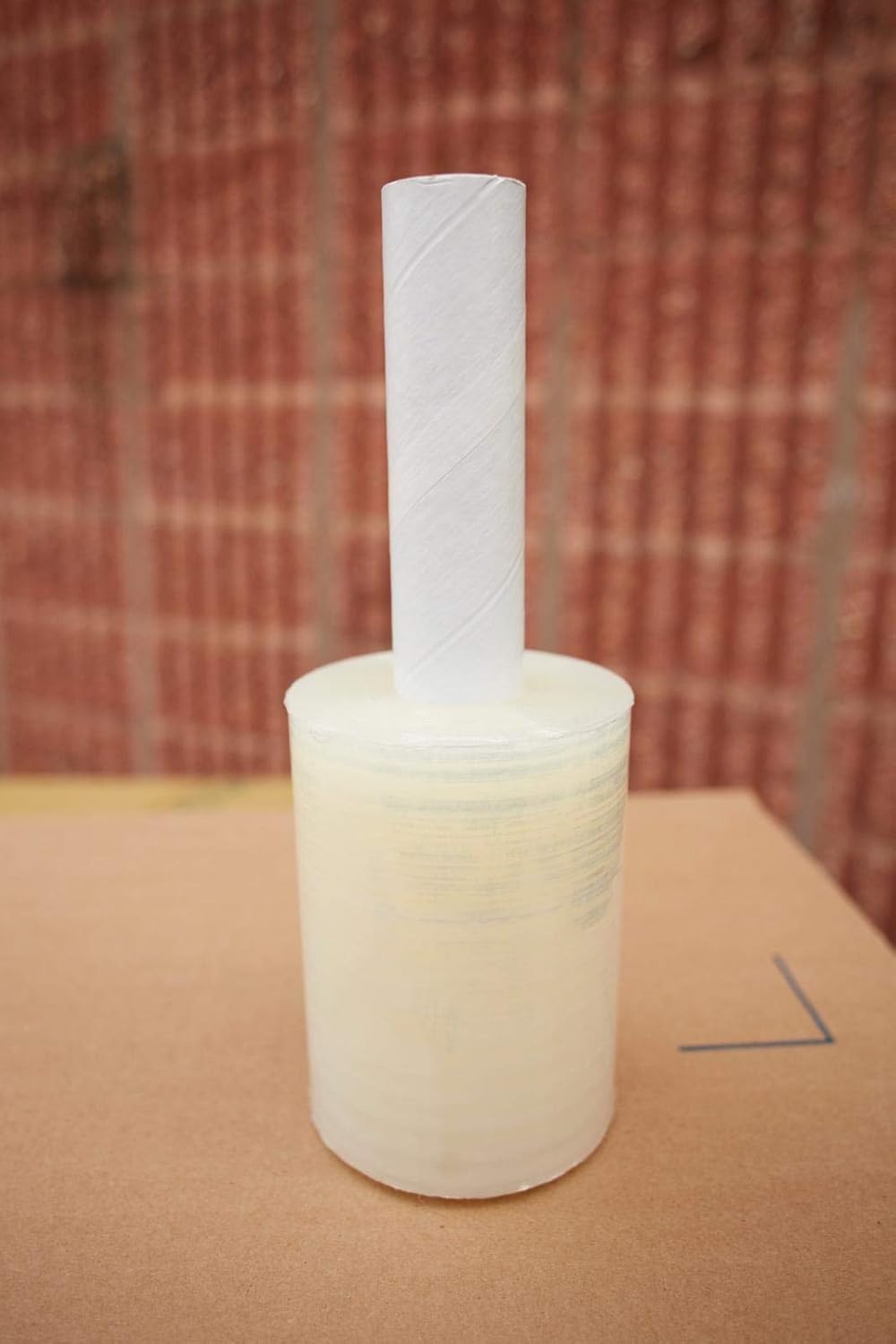 Plastic Film Pallet Wrap with Handle, 5 Inches X 1000 Feet, 80 Gauge, Clear Shrink Stretch Wrap Roll, Furniture, Boxes, Pallets, Industrial Strength, Made in USA (16-Pack)