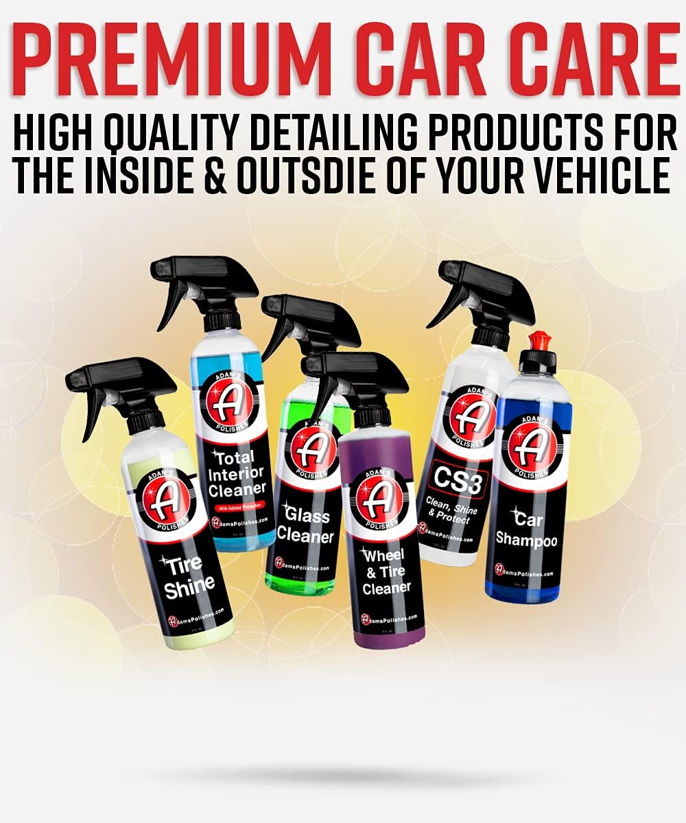Adam's Arsenal Builder Car Cleaning Kit (6 Piece) - Our Best Value Car Detailing Kit | Car Shampoo Wheel Cleaner Interior Cleaner Glass Cleaner Tire Shine Spray Car Wax | Car Wash Kit Pack of 2