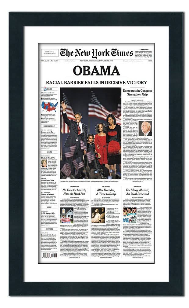 CustomPictureFrames Black Newspaper Frame