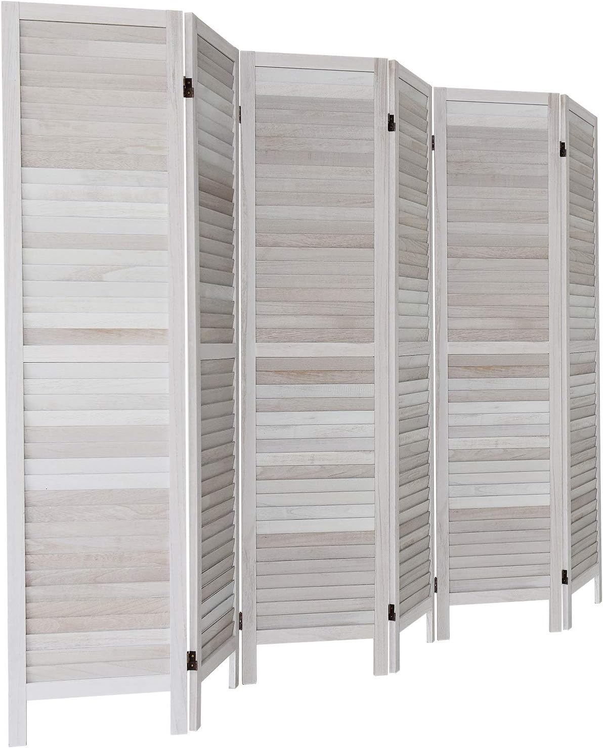 GLSLAND 4 Panel Wood Room Divider 5.6 Ft Tall 16