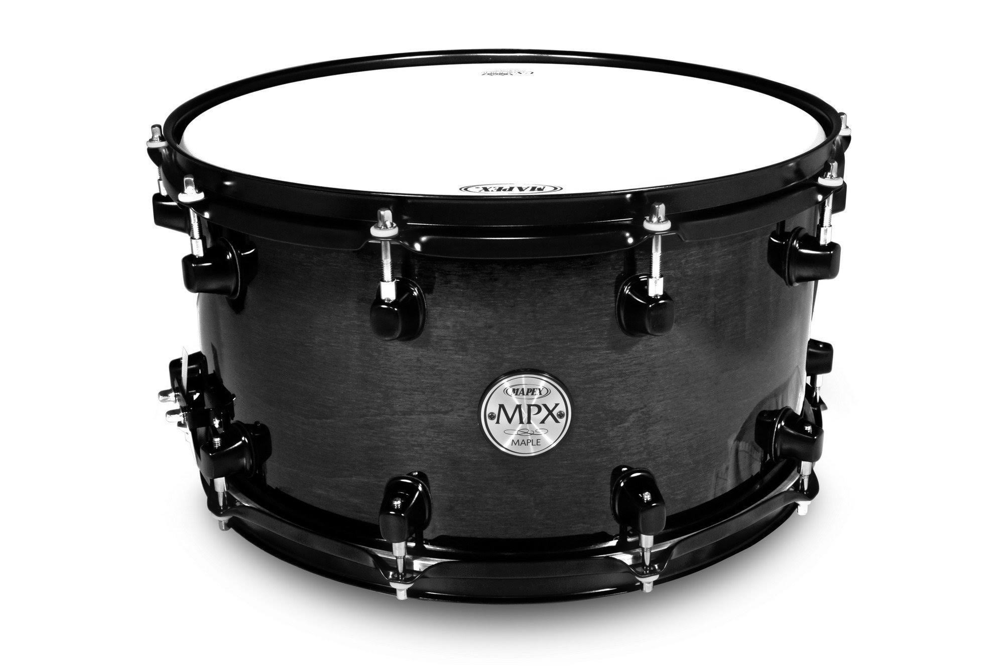 Mapex MPX Series Maple Snare Drum Transparent Black Finish 14x22 x 8x22