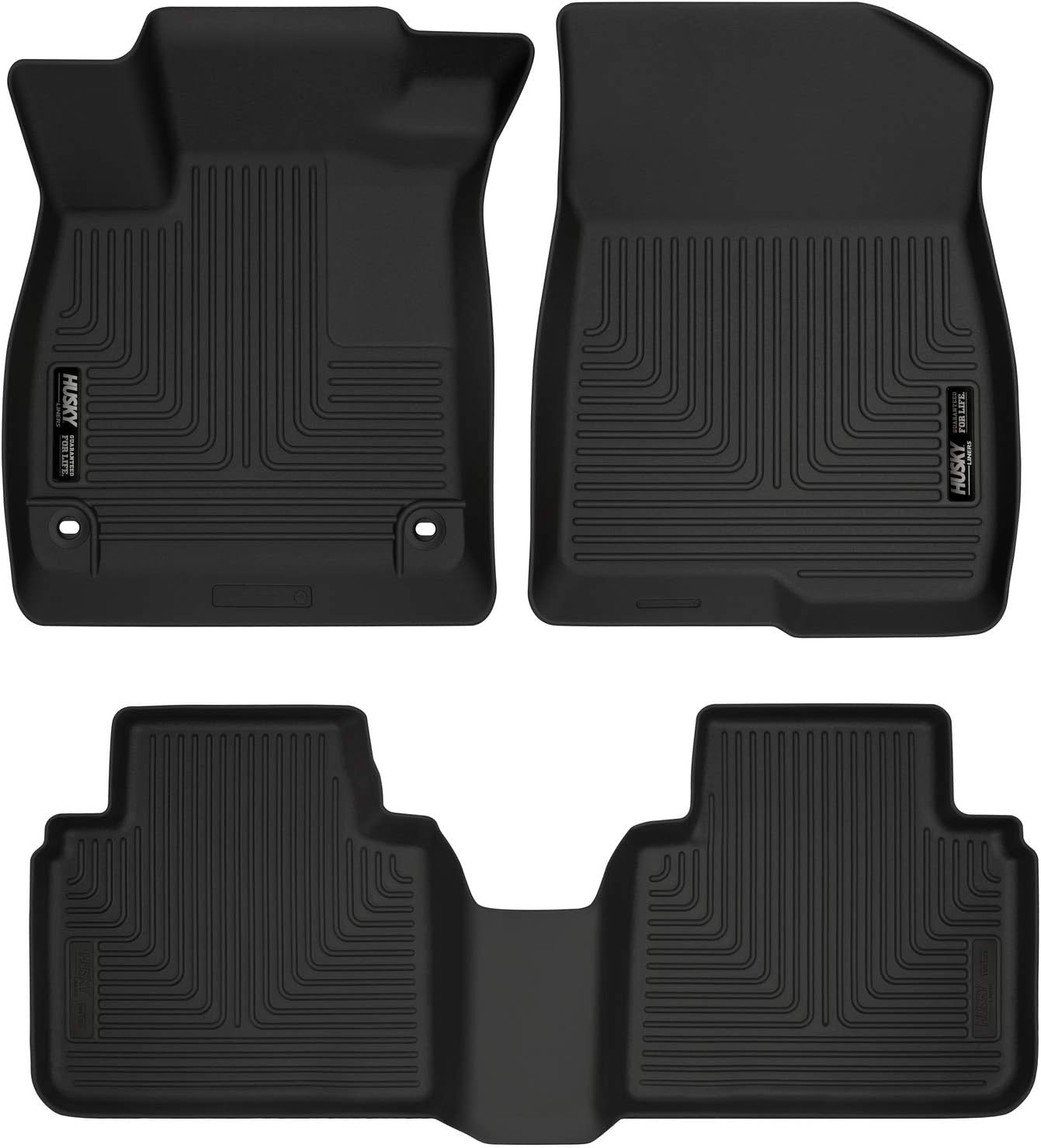Husky Liners Weatherbeater Series | Front & 2nd Seat Floor Liners - Black | 95741 | Fits 2018-2021 Honda Accord Sedan 3 Pcs