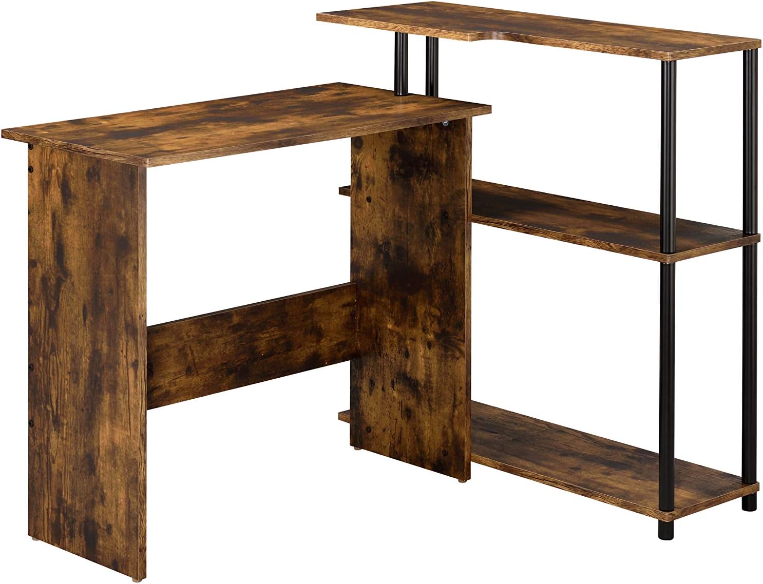 Acme Furniture Ievi Writing Desk, Weathered White and Black