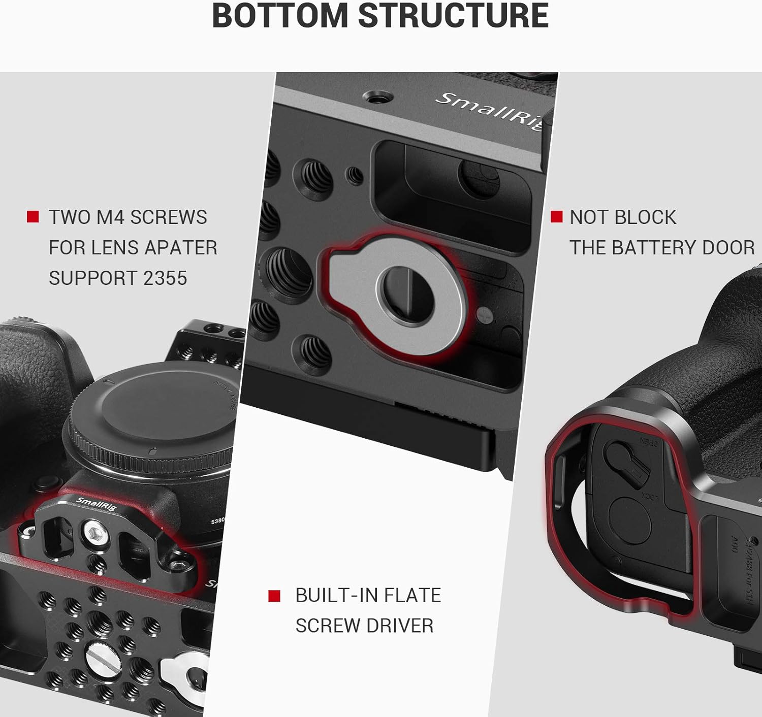SmallRig Cage for Panasonic S1H Camera CCP2488 Pack of 2