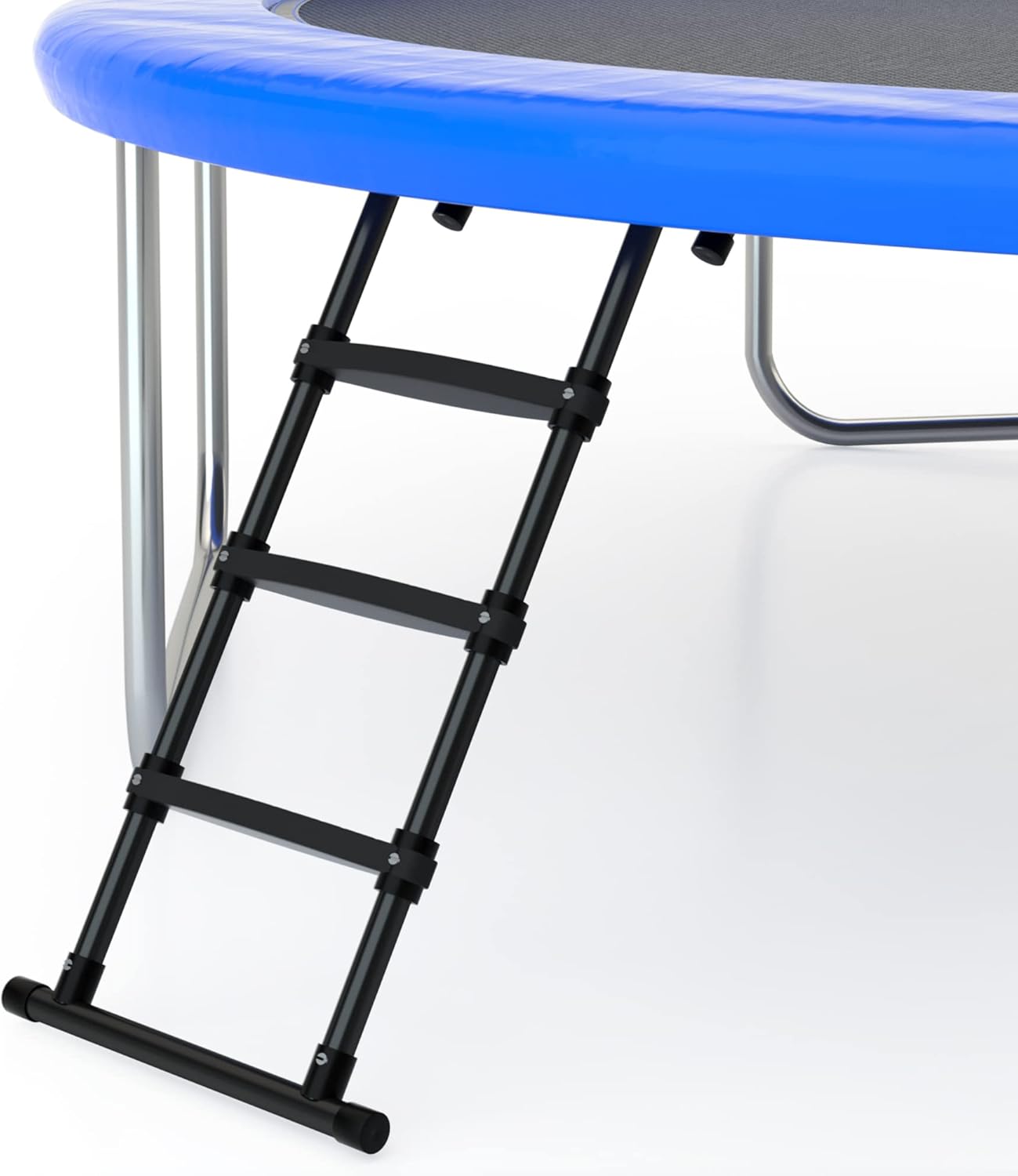 Gardenature Trampoline Ladder - 3 Steps Wide-Step Trampoline Ladder-Black