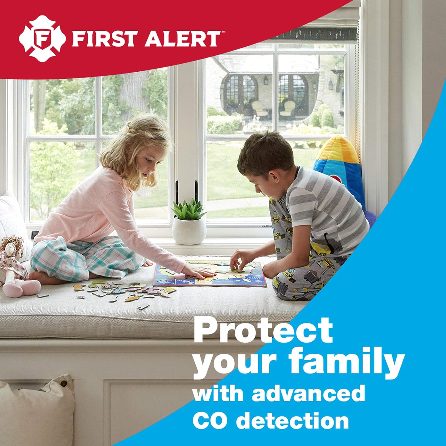 FIRST ALERT CO400-3 Carbon Monoxide Detector, Battery Operated, White , 3-Pack -CO400-3