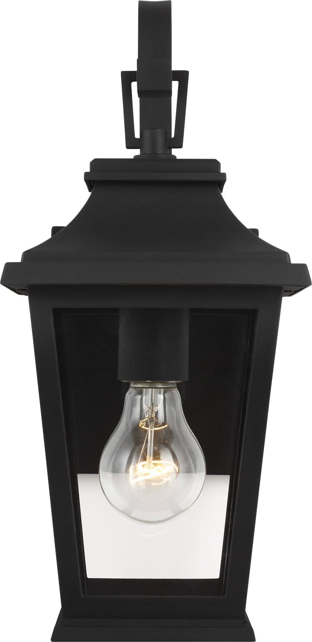 Feiss OL15400TXB Warren Textured Black 1-Light Outdoor Wall Lantern