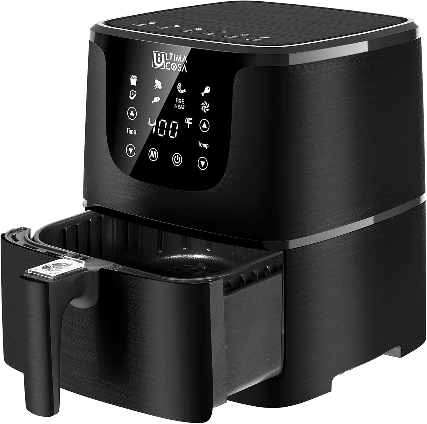 Ultima Cosa Air Fryer, 5.8QT Oil Free XL Electric Hot Air Fryers Oven, Programmable 9-in-1 Cooker with Preheat & Dryout,1700W … (5.8QT, White) Pack of 2