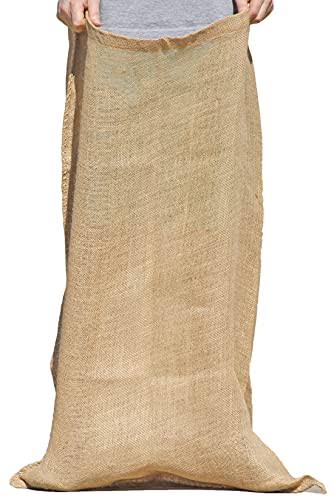 10 Pack - CleverDelights Premium Burlap Bag - 23x22 x 40x22 - Heavy Duty Stitching - Natural Jute Burlap Sack