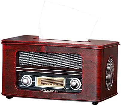 Tissue Box Holder Retro Classic Radio Shooting Props Handmade Product Model Creative Home Decoration (Type B) Pack of 2