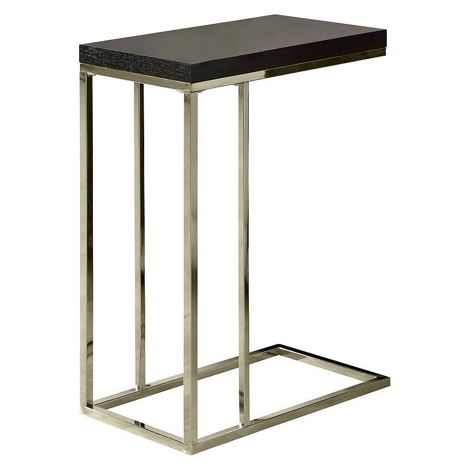 C Shape Metal Accent Table Cappuccino - EveryRoom