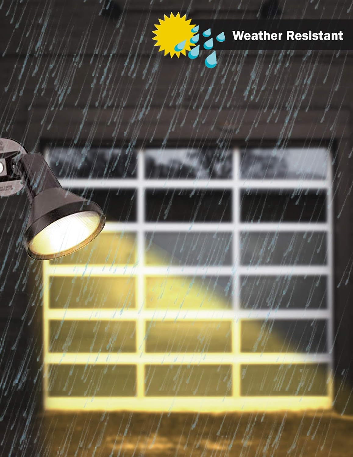 Dysmio Lighting Two Light Outdoor Heavy Duty Cast Aluminum Durable Weatherproof Security Flood Light (2 Pack, Gray)