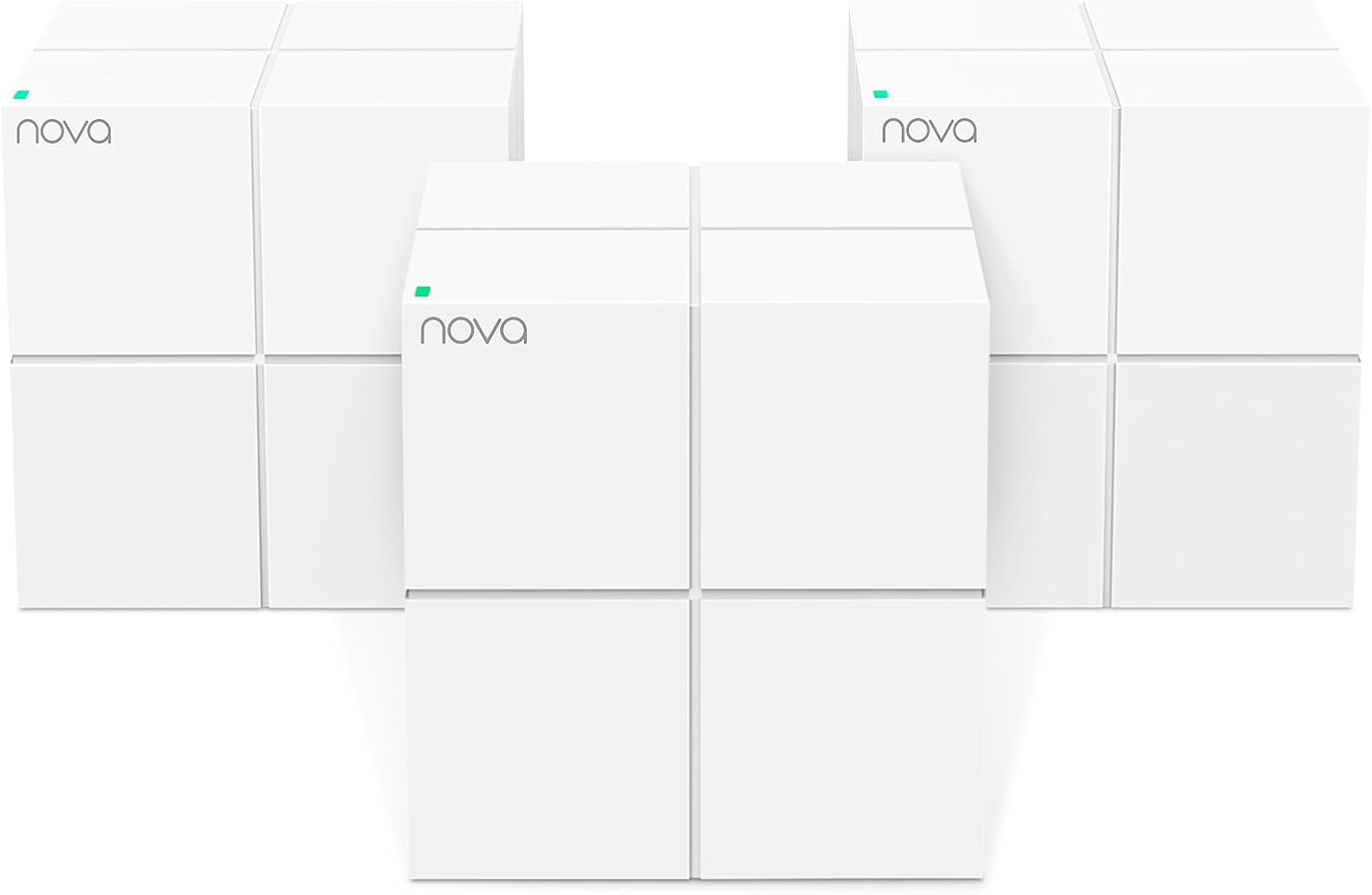Tenda Nova Tri-band Mesh WiFi System (MW12)-Up to 6000 sq.ft. Whole Home Coverage, Replaces WiFi Router and Extender, Gigabit Mesh Router, Parental Controls, Easy setup, 3-pack