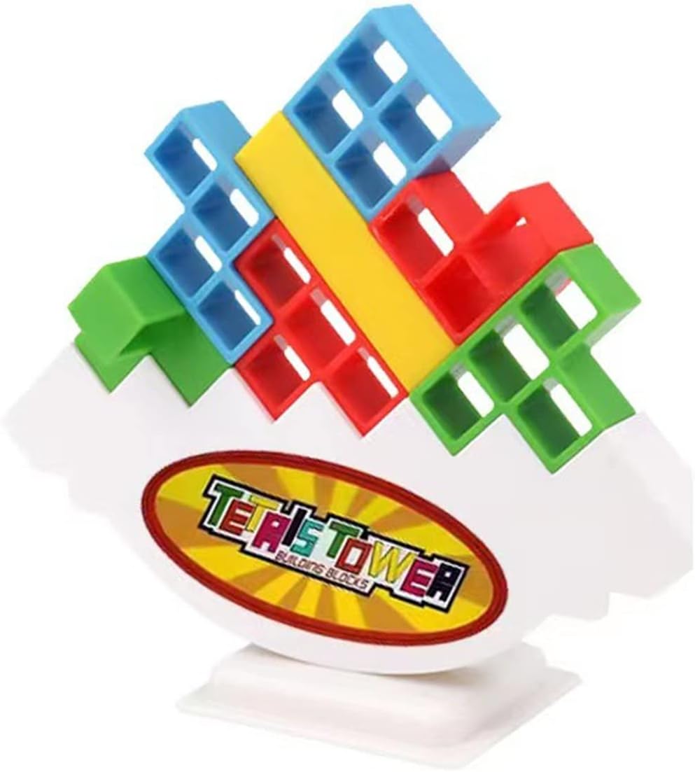 YABGDAO Tetris Stacking Toy,Decompression Preschool Toys, Fine Motor Skill-Balance Game,Board Games for Kids & Adults,The Fast Stacking Building Block Game for The Whole Family (32PC)