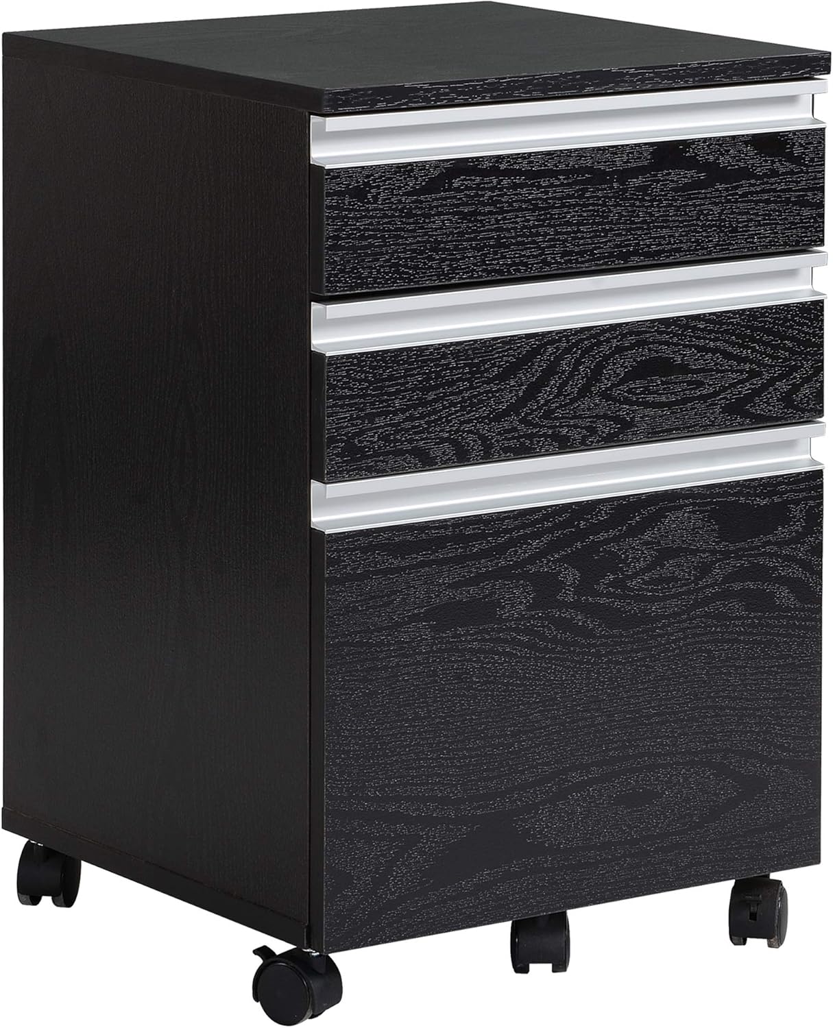 HOMCOM 3-Drawer Mobile File Cabinet Office Filing Cabinet Rolling End Organizer 23.25